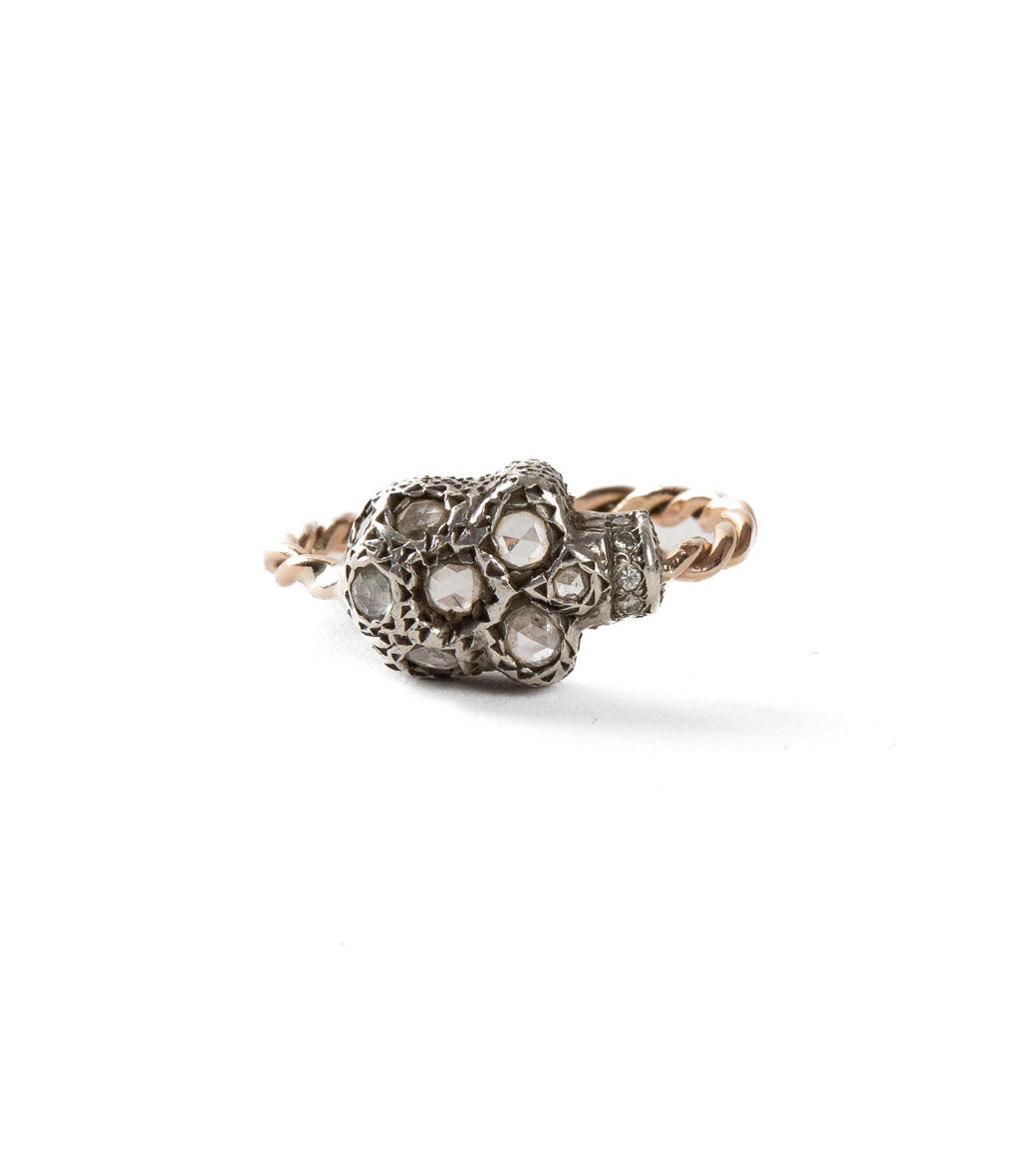 Diamond Skull Ring