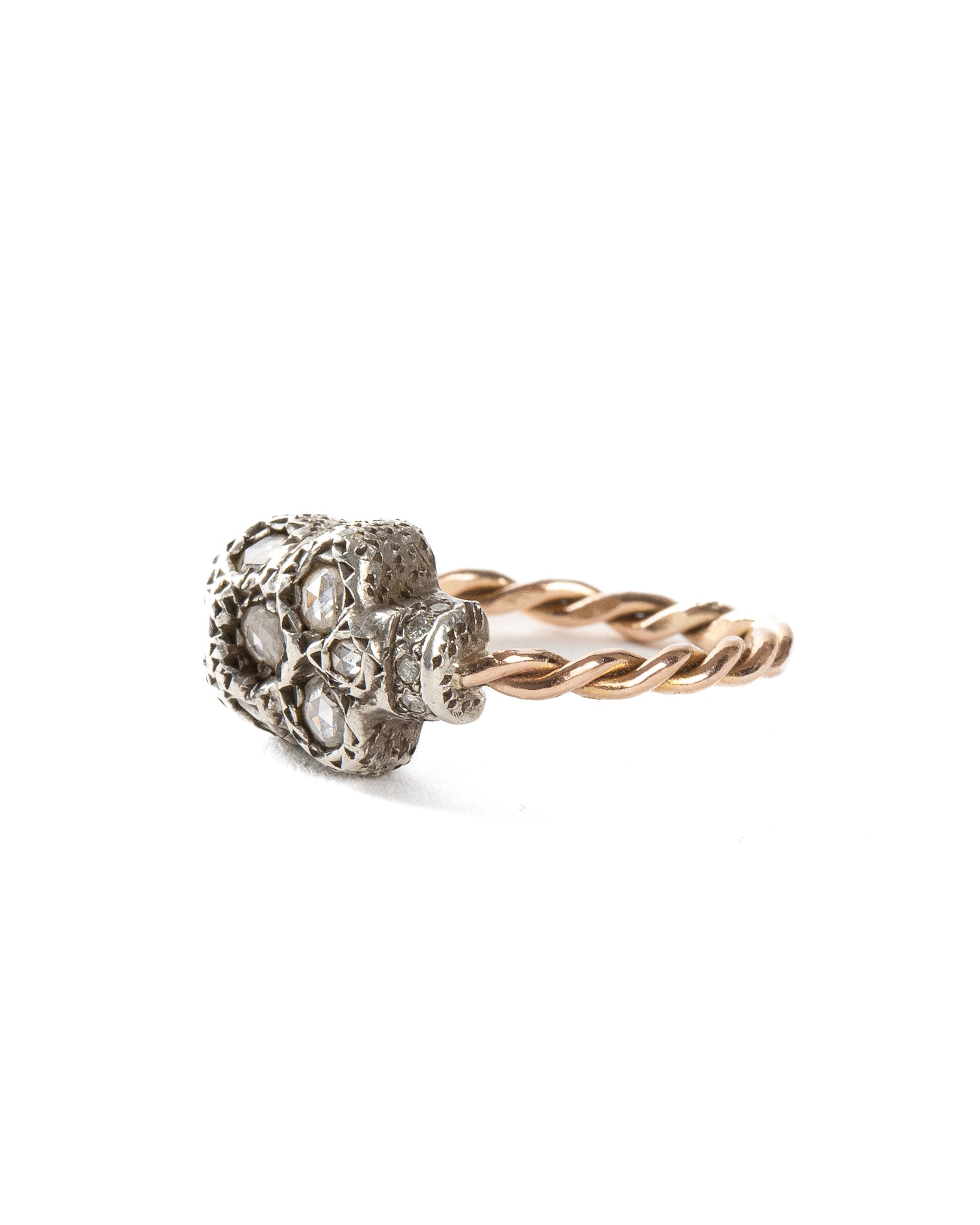 Diamond Skull Ring