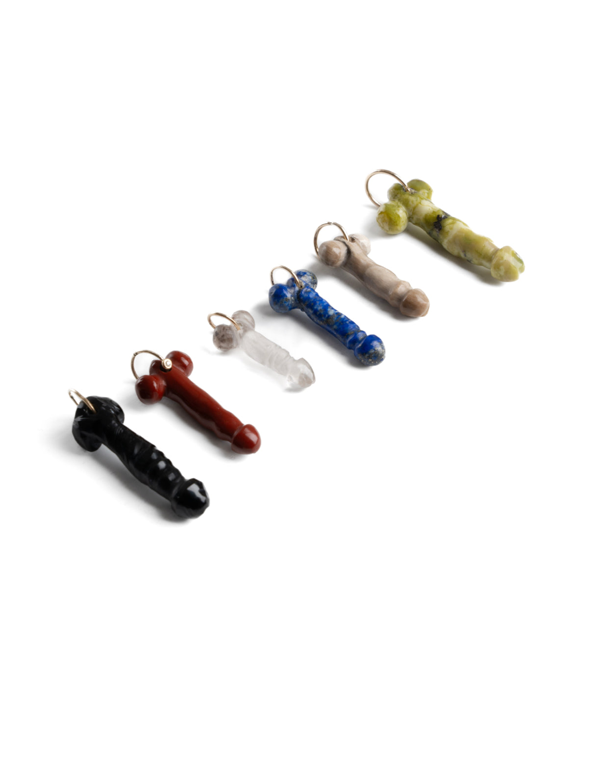 Petrified Wood Phallus Charm