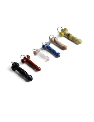 Petrified Wood Phallus Charm
