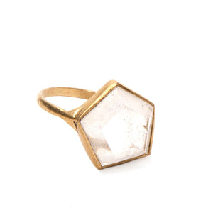 10k Gold 3D Hex Ring