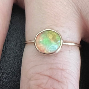 *Amazing Mexican Fire Opal 14k gold ring*