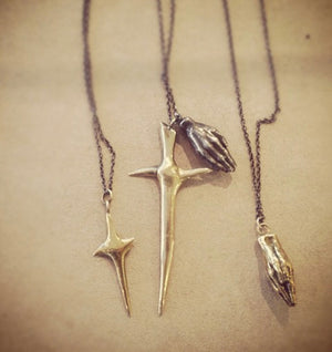 Praying Hands and Thorn Necklace