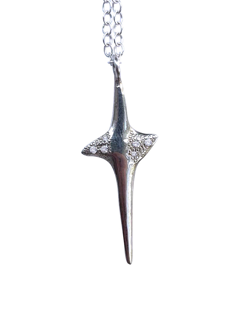 *Diamond Encrusted Small Thorn Necklace