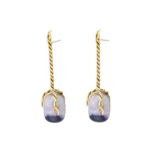 Wild Violet Opal Vine Earrings